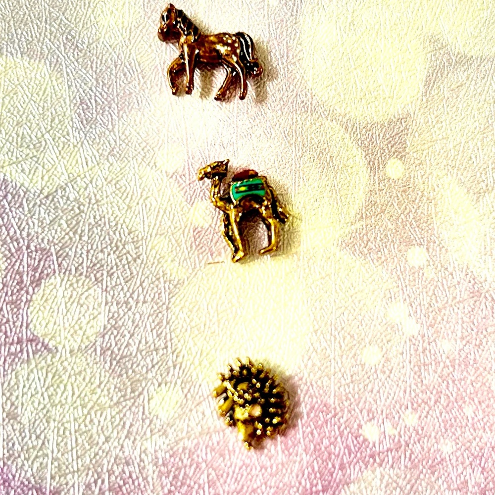 Origami Owl, Set of 3 Camel, Hedgehog,Horse